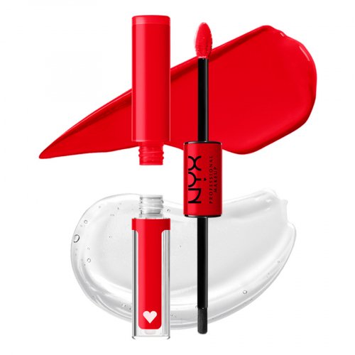NYX Professional Makeup - SHINE LOUD HIGH PIGMENT LIP SHINE - Płynna, dwustronna pomadka do ust - 6.8 ml - REBEL IN RED
