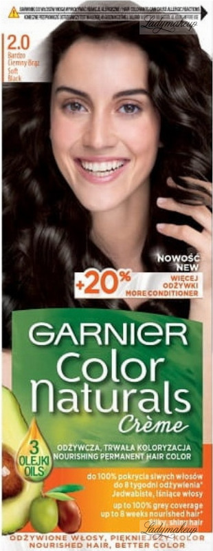 Lang Ambitieus krant GARNIER - COLOR NATURALS Creme - Long-lasting, nourishing hair color - 2.0  Very Dark Brown