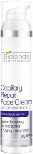 Bielenda Professional - Capillary Repair Face Cream - Krem do twarzy na naczynka z rutyną i witaminą C - SPF 15 - 100 ml