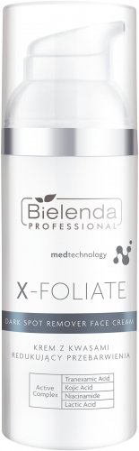 Bielenda Professional - X - FOLIATE - Dark Spot Remover Face Cream -  Krem z kwasami redukujący przebarwienia - 50 ml