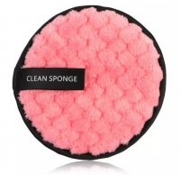 LashBrow - CLEAN SPONGE - Reusable cosmetic pad / Make-up remover sponge - Pink