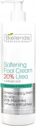 Bielenda Professional - Softening Foot Cream 20% Urea + Salicylic Acid - Zmiękczający krem do stóp - 20% Mocznika + Kwas salicylowy - 500 ml