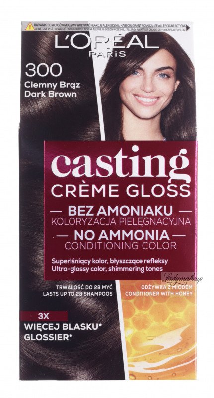 L'Oréal - Casting Créme Gloss - Caring color without ammonia - 300 Dark  Brown