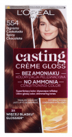 L'Oréal - Casting Créme Gloss - Caring color without ammonia - 554 Fiery Chocolate