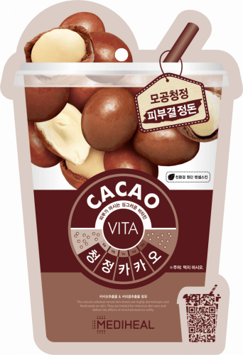 MEDIHEAL - VITA CACAO MASK - Maska oczyszczająca z kakao w płachcie - 20 ml