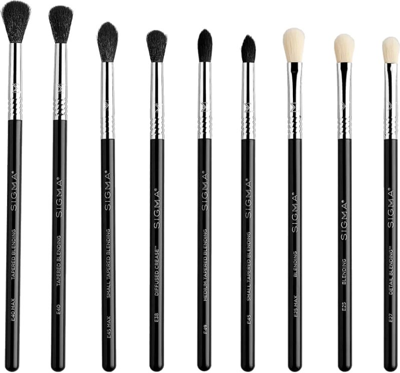 Sigma Deluxe Blending Brush Set – 9-Piece Eye Makeup Kit