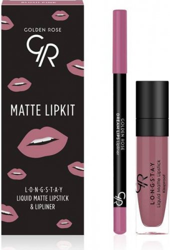 Golden Rose - MATTE LIPKIT - Lip make-up kit - LONGSTAY lipstick + lip liner - BLUSH PINK