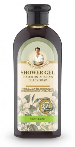Agafia - Receptury Babuszki Agafii - Nawilżający żel pod prysznic na bazie czarnego mydła - 350 ml