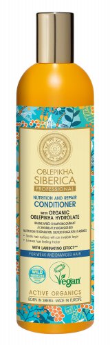 NATURA SIBERICA - Oblepikha Nutrition and Repair Conditioner - Wegańska odżywka do włosów zniszczonych z efektem laminowania - 400 ml