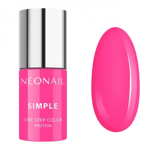 NeoNail - SIMPLE - ONE STEP COLOR - UV GEL POLISH - UV hybrid varnish - 7.2 ml - 8129-7 - FLOWERED