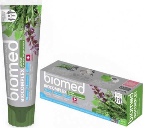 BIOMED - BIOCOMPLEX - Complete Care Natural Toothpaste - Odświeżająca pasta do zębów - 100 g
