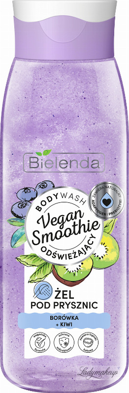 Automatisch Korea Interactie Bielenda - VEGAN SMOOTHIE - BODY WASH - Refreshing shower gel - Blueberry +  Kiwi - 400 g