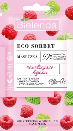 Bielenda - ECO SORBET - FACE MASK - Moisturizing and soothing face mask - 8 g