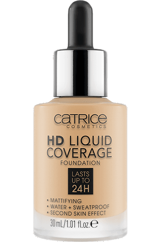 Catrice - HD LIQUID COVERAGE FOUNDATION - Wodoodporny podkład kryjący do twarzy - 30 ml - 036 - HAZELNUT BEIGE