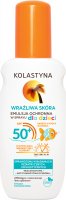 KOLASTYNA - Wrażliwa Skóra - Emulsja ochronna w sprayu dla dzieci - WODOODPORNA - SPF50+ - 150 ml