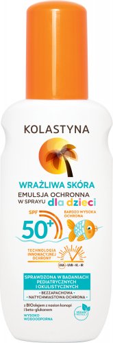 KOLASTYNA - Sensitive skin - Protective spray emulsion for children - WATERPROOF - SPF50 + - 150 ml