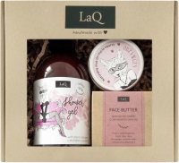 LaQ - Kocica - Zestaw prezentowy dla kobiet - Żel pod prysznic 500 ml + Masełko do twarzy 50 ml + Mus do mycia twarzy 100 ml