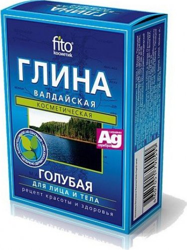 Fito Cosmetic - Niebieska glinka wałdajska do twarzy i ciała - 100 g
