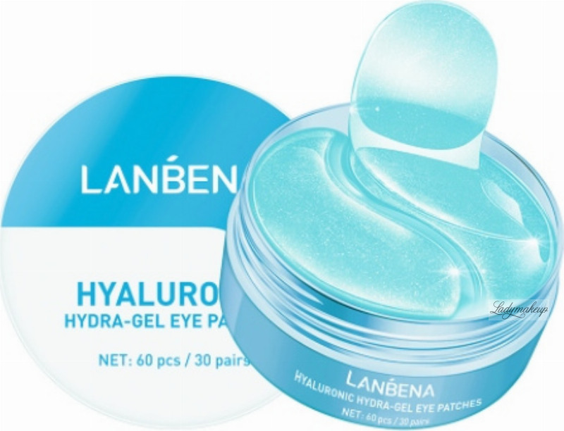 LANBENA HYALURONIC HYDRA GEL EYE PATCHES Hydrogel eye pads with
