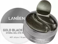 LANBENA - GOLD BLACK PEARL HYDRA GEL EYE PATCHES - Hydrogel eye pads with gold and black pearl - 30 pairs