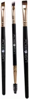 Lash Brow - Zestaw 3 pędzli do makijażu brwi - GOLD