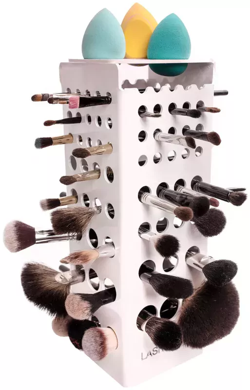 Сушилка для кистей Lash Brow Premium White, на 66 кистей, белая