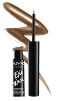 NYX Professional Makeup - Epic Wear Mettalic - Eye & Body Liquid Liner - Wodoodporny, metaliczny liner do oczu i ciała - 3,5 ml - 04 - BROWN METAL - 04 - BROWN METAL