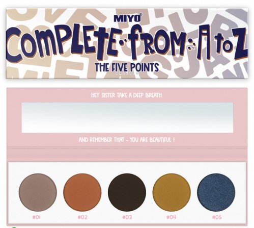 MIYO - FIVE POINTS - COLOR BOX EDITION - Paleta  5 cieni do powiek - 23 - COMPLETE FROM A TO Z