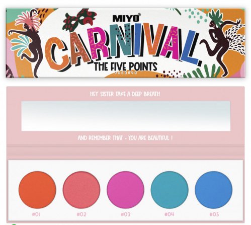MIYO - FIVE POINTS EYESHADOW PALETTE - 5 Eyeshadows - 06 - CARNIVAL