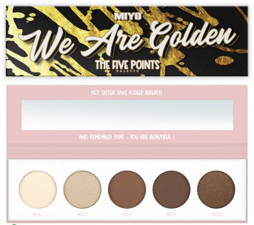 MIYO - FIVE POINTS EYESHADOW PALETTE - 5 Eyeshadows - 01 - WE ARE GOLDEN