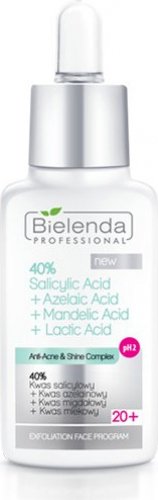 Bielenda Professional - Zabieg eksfoliujący 40% kwas salicylowy + 3 kwasy pH2 - 30 ml