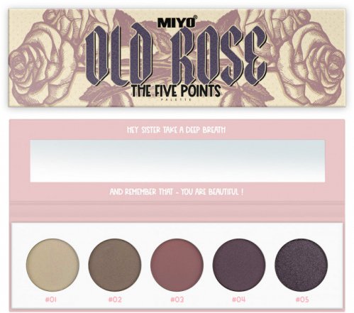MIYO - FIVE POINTS EYESHADOW PALETTE - Paleta 5 cieni do powiek - 03 - OLD ROSE