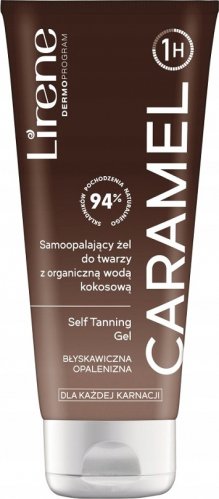 Lirene - CARAMEL - Self Tanning Gel - Samoopalający żel do twarzy z organiczną wodą kokosową - 75 ml