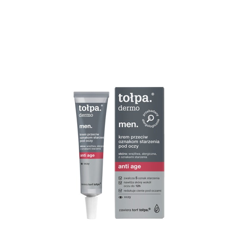 Crème Contour Des Yeux Anti-Âge Homme TOLPA DERMO MEN - 0.34 Fl Oz/10 Ml - Neuf - Fabriqué En Pologne