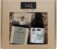 LaQ - Dzikus z Lasu - Zestaw prezentowy dla mężczyzn - Szampon 300 ml + Masło do twarzy 50 ml + Mydło w kostce 85 g