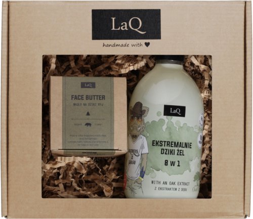 LaQ - Wild Savage - Gift Set for Men - 8 in 1 Shower Gel - 500 ml + Face Butter 50 ml