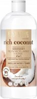 Eveline Cosmetics - Rich Coconut - Micellar Water + Toner - Nawilżający, kokosowy płyn micelarny + Tonik 2w1 - 500 ml