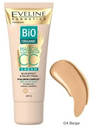 Eveline Cosmetics - Bio Organic - MAGICAL CC CREAM - CC color cream with mineral pigments - 30 ml - 04 BEIGE