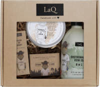 LaQ - Dzikus z Lasu - Zestaw prezentowy dla mężczyzn - Peeling do ciała 200 ml + Żel pod prysznic 8 w 1 - 500 ml + Olejek do brody 30 ml