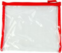 NOBLE - Transparent cosmetic bag for the swimming pool - Red - ST002