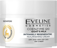 Eveline Cosmetics - Koenzym Q10 Kozie Mleko - Odżywczy krem silnie regenerujący - Skóra sucha i bardzo sucha - Dzień / Noc - 50 ml