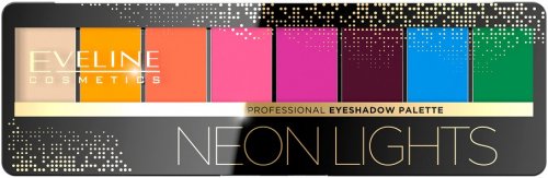 EVELINE COSMETICS - Eyeshadow Professional Palette - a palette of 8 eyeshadows - 06 - NEON LIGHTS