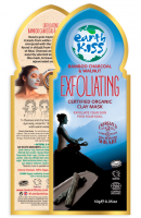 Earth Kiss - Exfoliating Organic Clay Mask - Exfoliating Clay Face Mask - Bamboo Charcoal & Walnut - 10 g