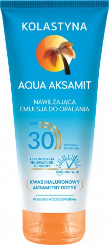 KOLASTYNA - AQUA AKSAMITE - Moisturizing suntan lotion - SPF30 - 200 ml
