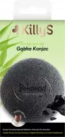 KillyS - Konjac Sponge - Naturalna gąbka do mycia twarzy z węglem bambusowym - SKÓRA TRĄDZIKOWA