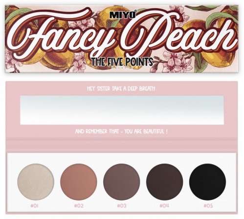 MIYO - FIVE POINTS EYESHADOW PALETTE - Paleta 5 cieni do powiek - 10 - FANCY PEACH