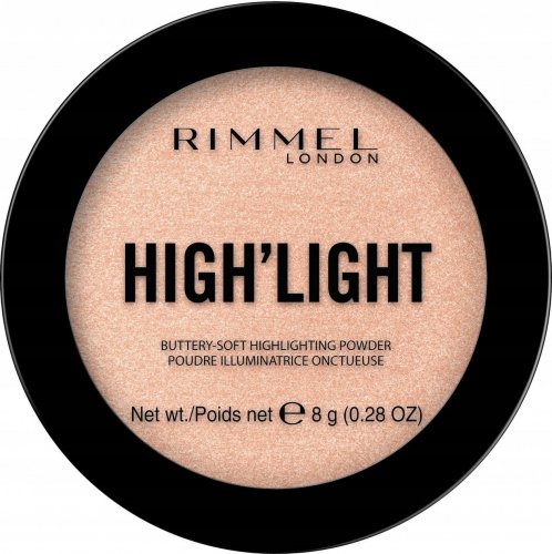 RIMMEL - HIGH'LIGHT Buttery Soft Highlighting Powder - Rozświetlacz do twarzy - 8 g - 002 CANDLELIT