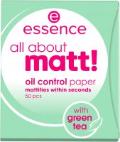 Essence - All About Matt! Oil Control Paper - Matujące bibułki z zieloną herbatą - 50 szt.