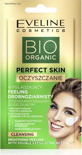 Eveline Cosmetics - BIO ORGANIC PERFECT SKIN - Smoothing Peeling With Double Exfoliating Action - Smoothing fine-grained peeling with double exfoliating action - 8 ml
