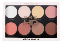 MAKEUP REVOLUTION - PRO HD AMPLIFIED PALETTE - MEGA MATTE - Palette of 8 powders